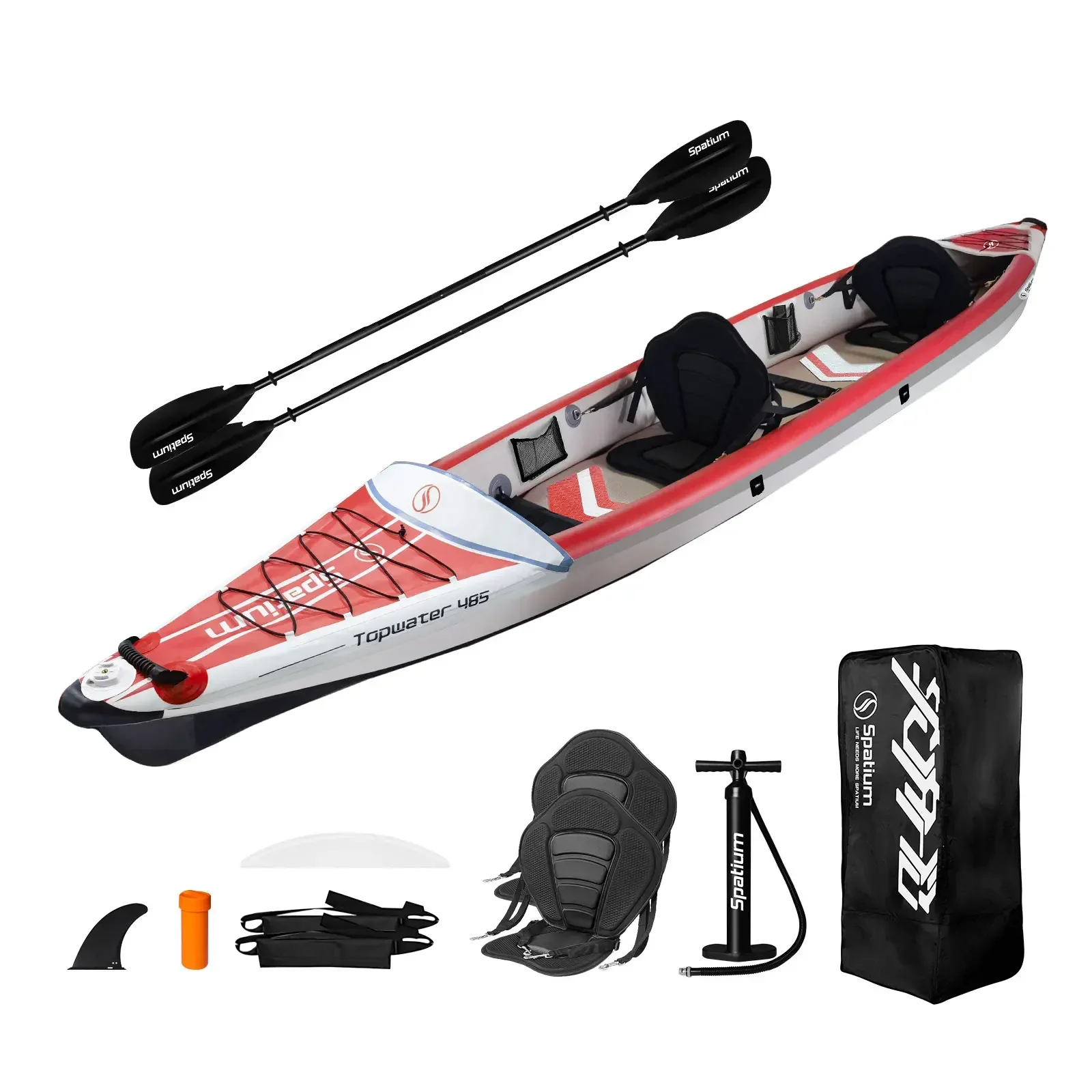 Kayak Inflable Spatium, Bote d - Fishing Kayak Paddle reseña y precio
