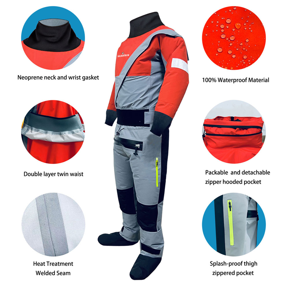 Traje semiseco de 3 capas para - Fishing Kayak Paddle reseña y precio