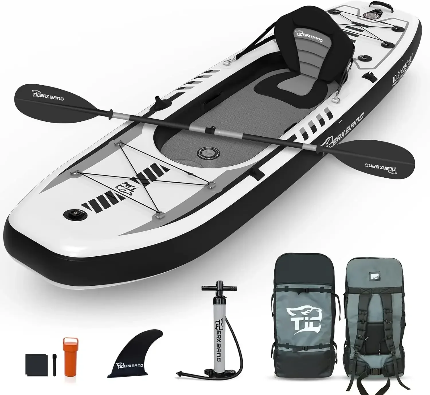 TIGERXBANG, kayak inflable de  - Fishing Kayak Seat reseña y precio