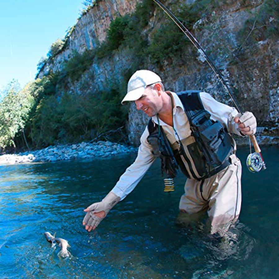 Guantes de Pesca sin Dedos con - Fishing Kayak Paddle reseña y precio
