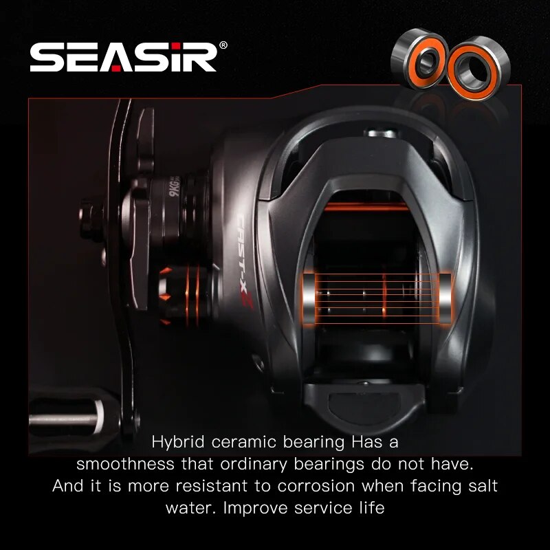 Carrete de pesca SEASIR Cast X - Abu Garcia Reel Max reseña y precio